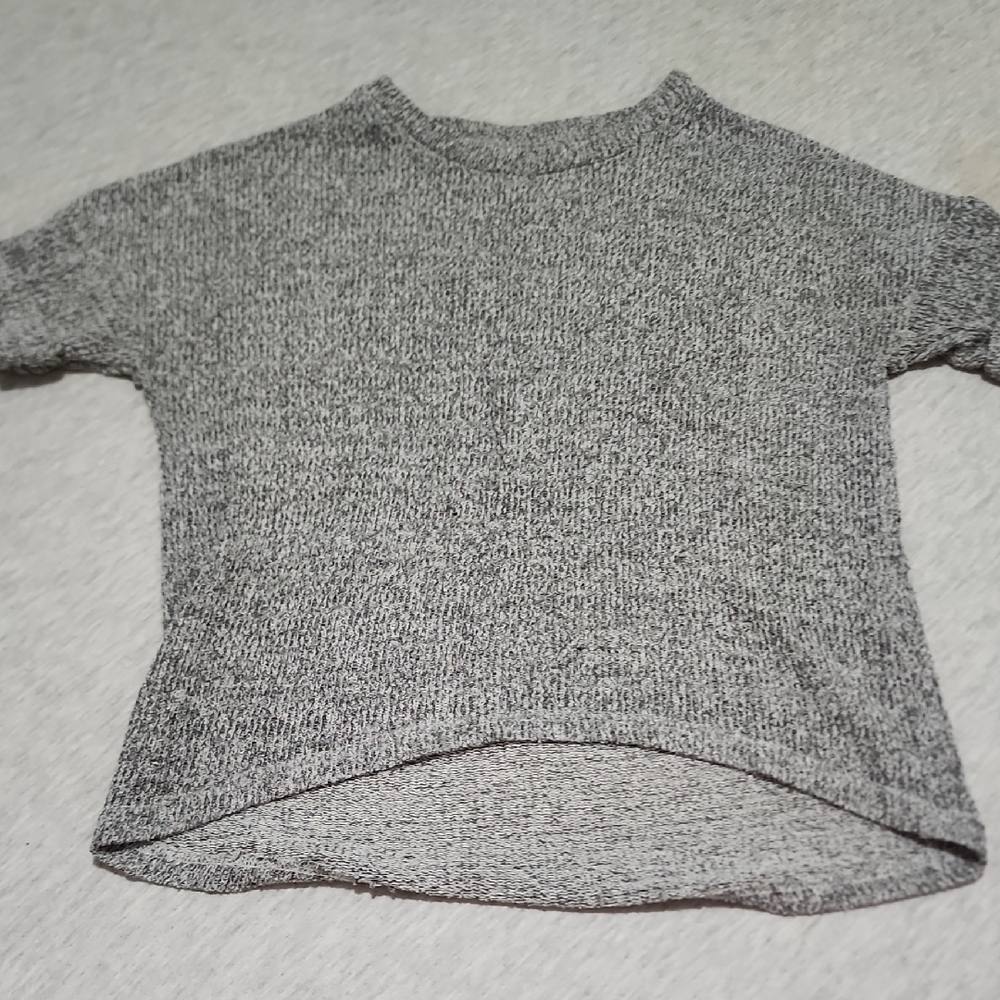 Gray Short Sleeve Women's Top